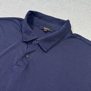 Quince Polo Shirt Mens 2XL Blue Short Sleeve Collared 100% Cotton Jersey